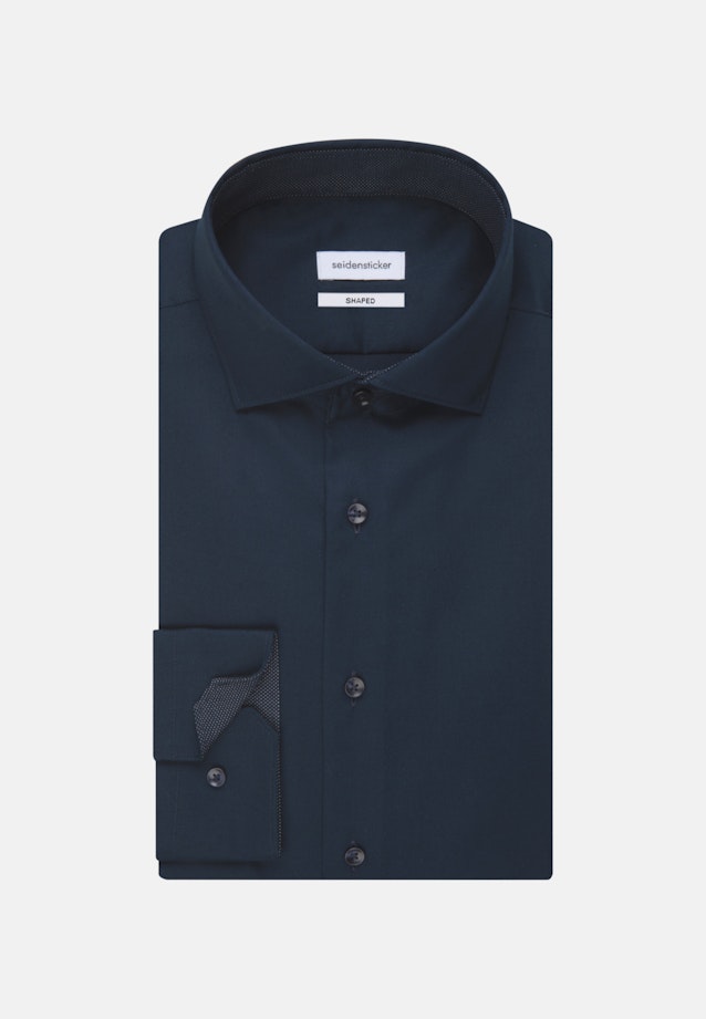 Shaped Business Hemd Uni in Dunkelblau |  Seidensticker Onlineshop