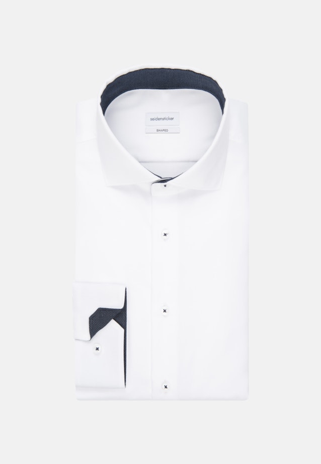 Bügelfreies Twill Business Hemd in Shaped mit Kentkragen in Weiß |  Seidensticker Onlineshop