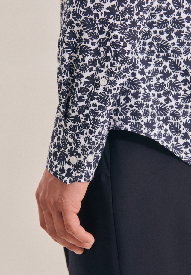 Slim Business Shirt Print in Dark Blue |  Seidensticker Onlineshop
