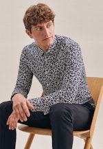 Slim Business Shirt Print in Dark Blue |  Seidensticker Onlineshop