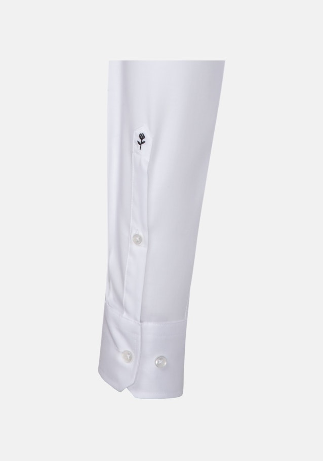 Bügelfreies Oxfordhemd in Shaped mit Kentkragen und extra langem Arm in Weiß |  Seidensticker Onlineshop