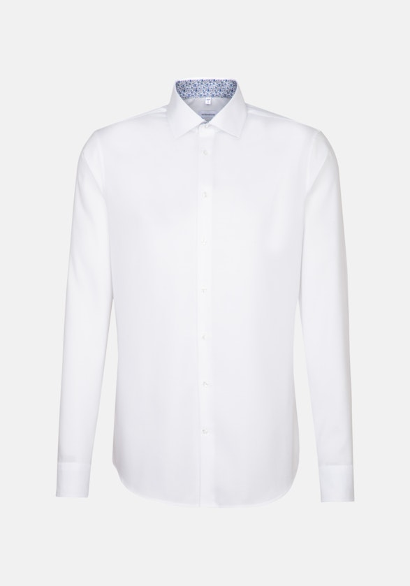 Bügelfreies Oxfordhemd in X-Slim mit Kentkragen und extra langem Arm in Weiß |  Seidensticker Onlineshop
