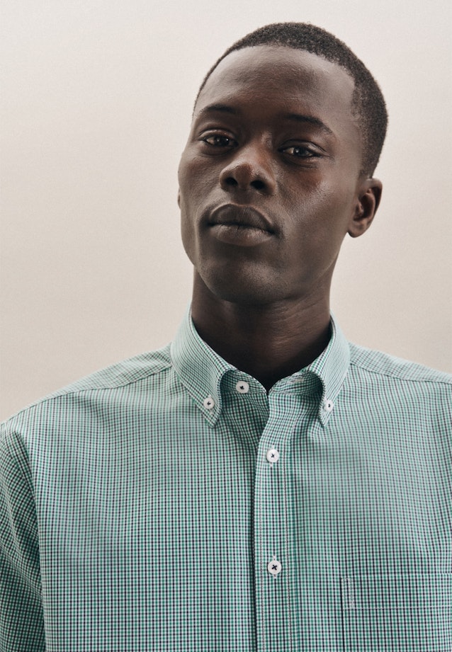 Regular Business Shirt Check in Green |  Seidensticker Onlineshop