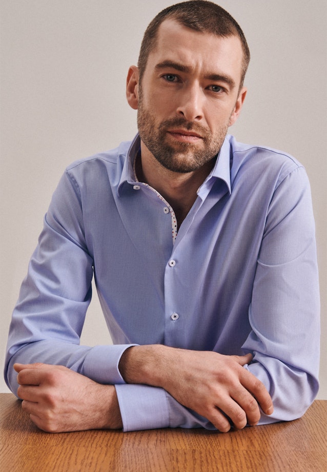 Shaped Chemise Business uni in Bleu Clair |  Seidensticker Onlineshop