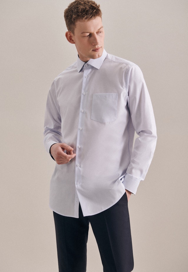 Regular Business Hemd Karo in Hellblau |  Seidensticker Onlineshop