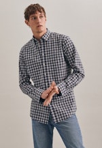 Regular Business Shirt Check in Dark Blue |  Seidensticker Onlineshop
