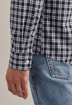 Regular Business Shirt Check in Dark Blue |  Seidensticker Onlineshop