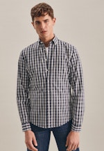 Slim Business Shirt Check in Dark Blue |  Seidensticker Onlineshop