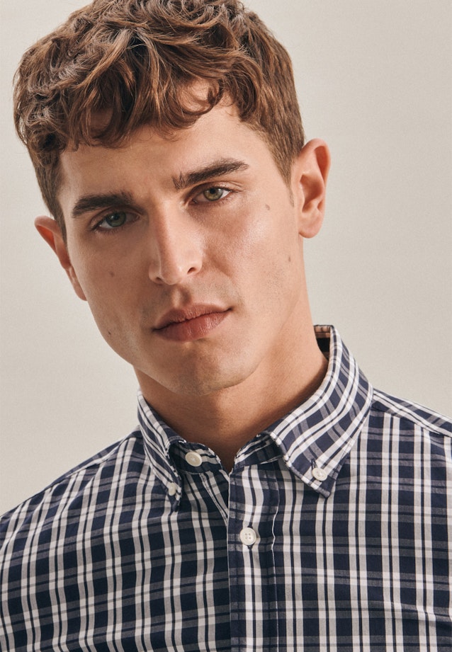 Slim Business Shirt Check in Dark Blue |  Seidensticker Onlineshop