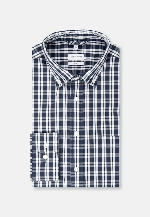 Slim Business Shirt Check in Dark Blue |  Seidensticker Onlineshop