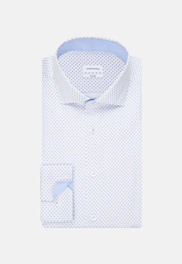 X-Slim Business Hemd Print in Weiß |  Seidensticker Onlineshop