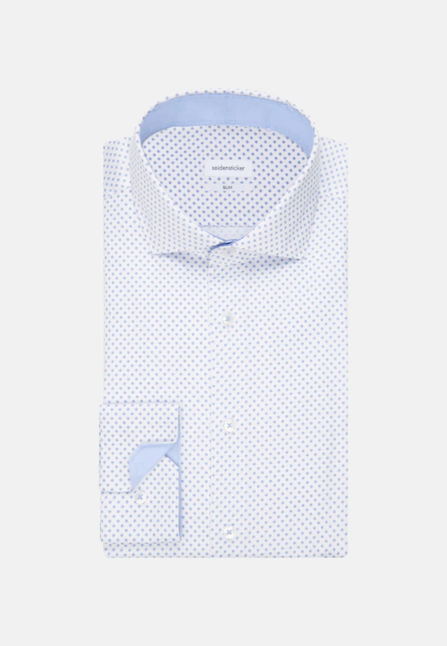 Slim Business Hemd Print in Weiß |  Seidensticker Onlineshop