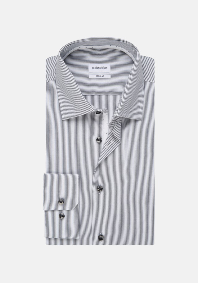 Non-iron Poplin Business Shirt in Regular with Kent-Collar in Grey |  Seidensticker Onlineshop