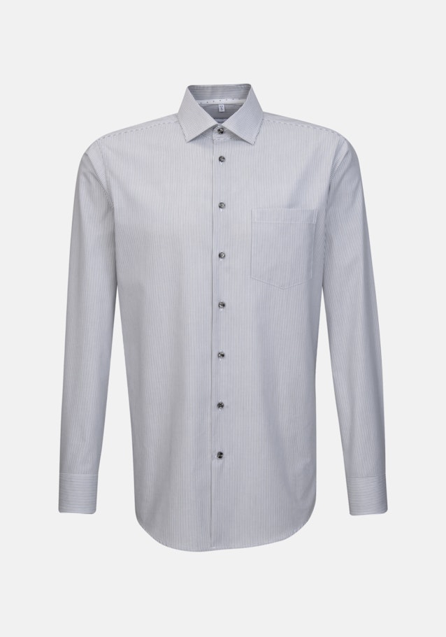 Non-iron Poplin Business Shirt in Regular with Kent-Collar in Grey |  Seidensticker Onlineshop