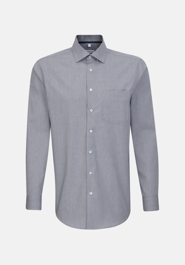 Non-iron Structure Business Shirt in Regular with Kent-Collar in Dark Blue |  Seidensticker Onlineshop