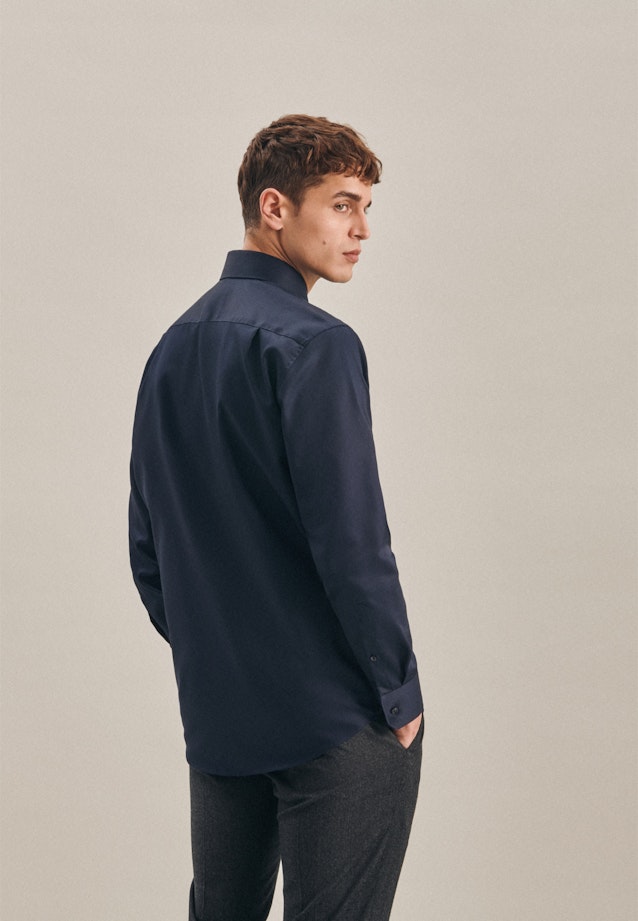 Regular Business Hemd Uni in Dunkelblau |  Seidensticker Onlineshop