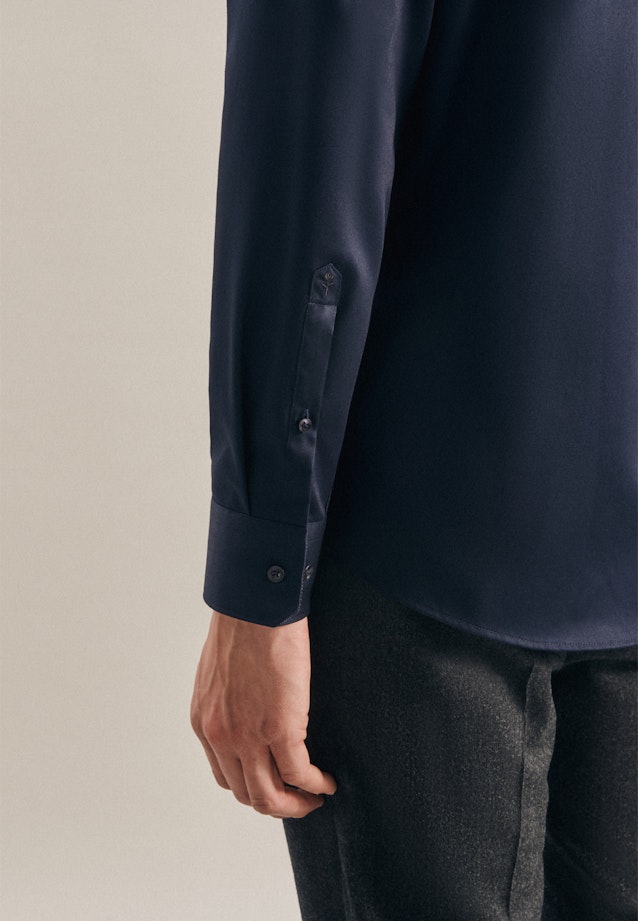 Regular Business Hemd Uni in Dunkelblau |  Seidensticker Onlineshop