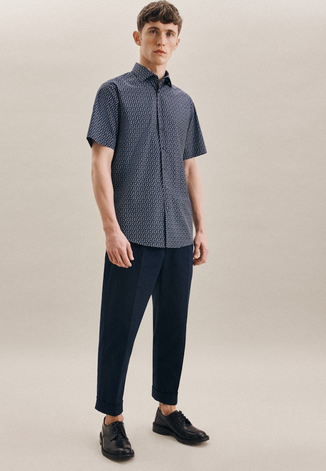 Regular Chemise Business Imprimé in Bleu Foncé |  Seidensticker Onlineshop