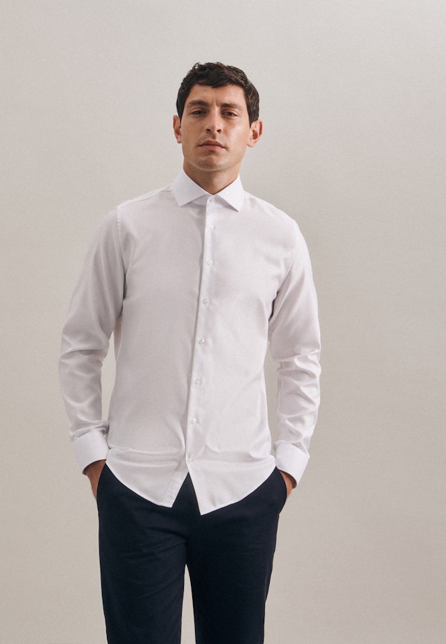 Slim Business Hemd Uni in Weiß |  Seidensticker Onlineshop