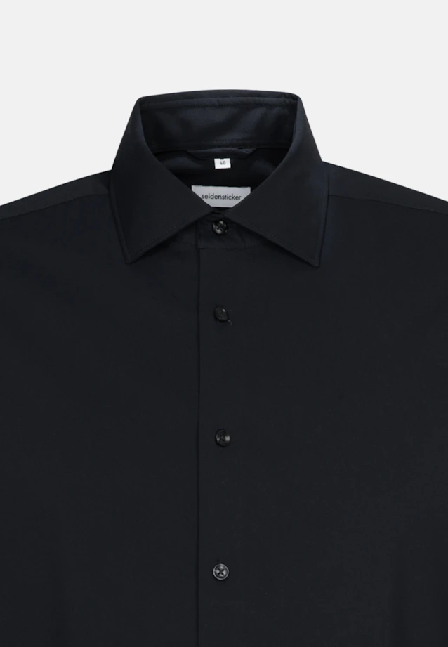 Regular Performance shirt Plain in Black |  Seidensticker Onlineshop