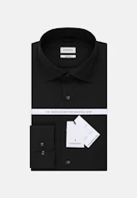 Regular Performance shirt Plain in Black |  Seidensticker Onlineshop