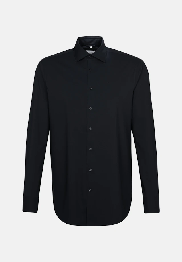 Regular Performance shirt Plain in Black |  Seidensticker Onlineshop