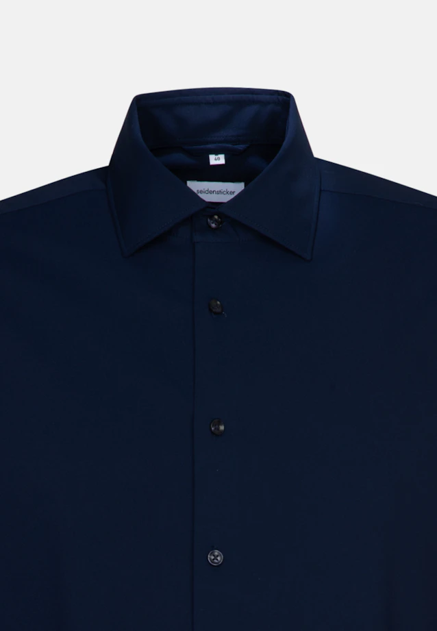 Regular Performancehemd Uni in Dunkelblau |  Seidensticker Onlineshop
