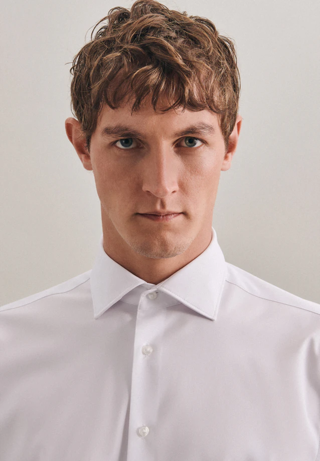 Regular Performance shirt Plain in White |  Seidensticker Onlineshop