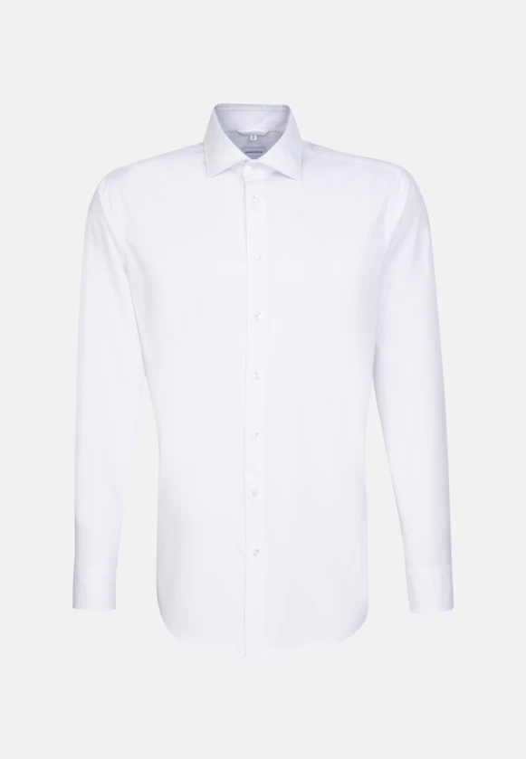 Regular Performance shirt Plain in White |  Seidensticker Onlineshop