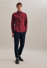 Shaped Business Shirt Check in Red |  Seidensticker Onlineshop