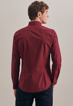 Shaped Business Shirt Check in Red |  Seidensticker Onlineshop
