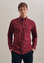 Shaped Business Shirt Check in Red |  Seidensticker Onlineshop
