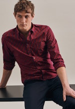 Shaped Business Shirt Check in Red |  Seidensticker Onlineshop