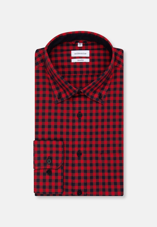 Shaped Business Shirt Check in Red |  Seidensticker Onlineshop