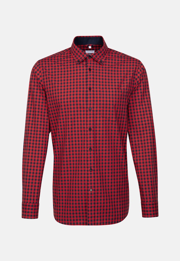 Shaped Business Shirt Check in Red |  Seidensticker Onlineshop