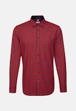 Shaped Business Shirt Check in Red |  Seidensticker Onlineshop