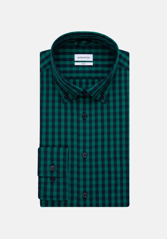 Business overhemd in Slim with Button-Down-Kraag in Groen |  Seidensticker Onlineshop