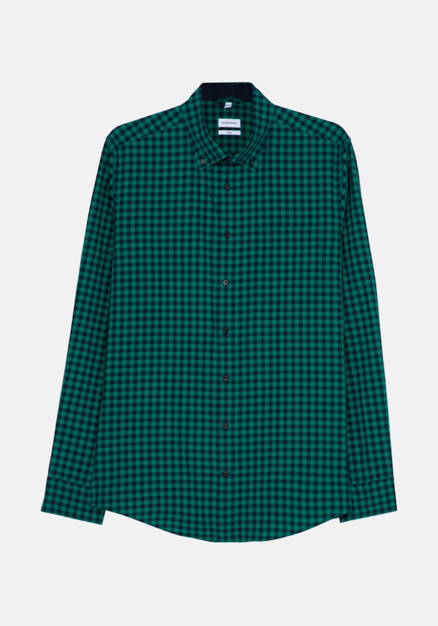 Business Shirt in Slim with Button-Down-Collar in Green |  Seidensticker Onlineshop
