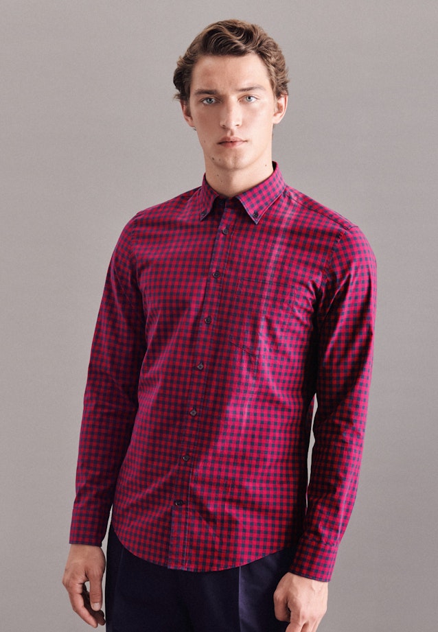Slim Business Shirt Check in Red |  Seidensticker Onlineshop