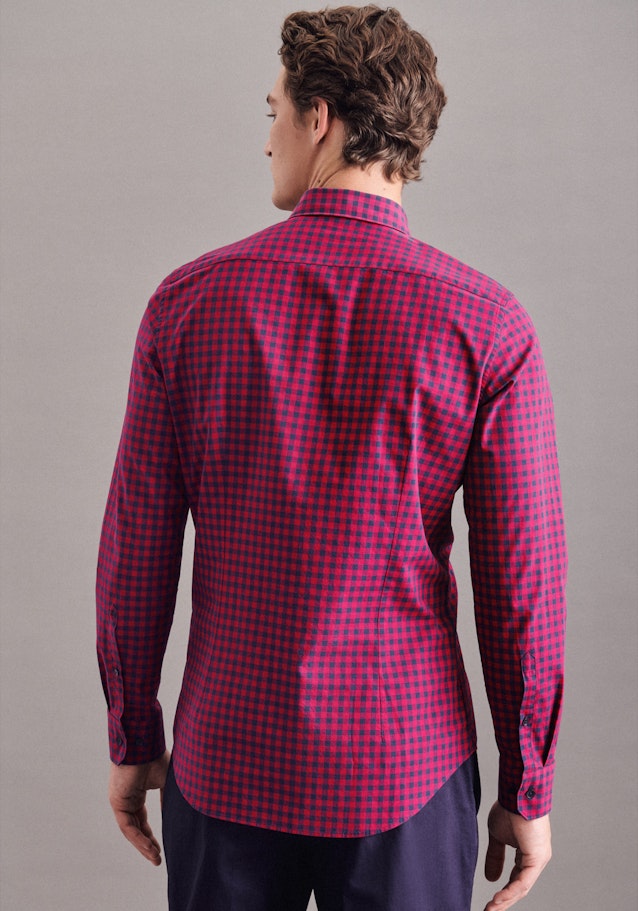 Popeline Business Hemd in Slim mit Button-Down-Kragen in Rot | Seidensticker Onlineshop