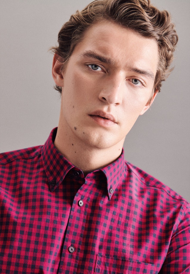 Slim Business Shirt Check in Red |  Seidensticker Onlineshop