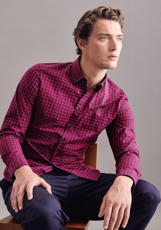 Business Shirt in Slim with Button-Down-Collar in Red |  Seidensticker Onlineshop