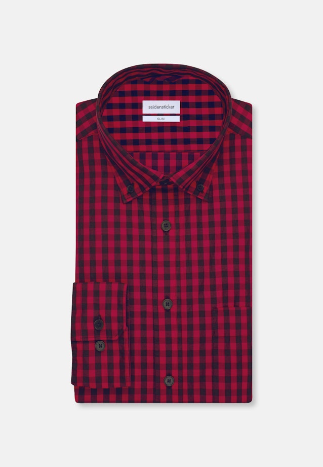 Slim Business Shirt Check in Red |  Seidensticker Onlineshop