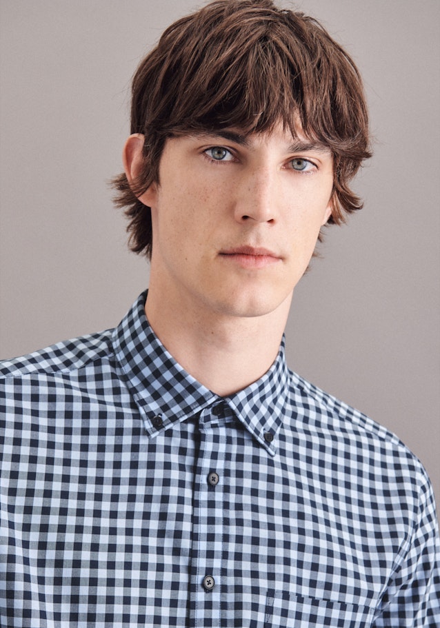 Slim Business Shirt Check in Light Blue | Seidensticker Onlineshop