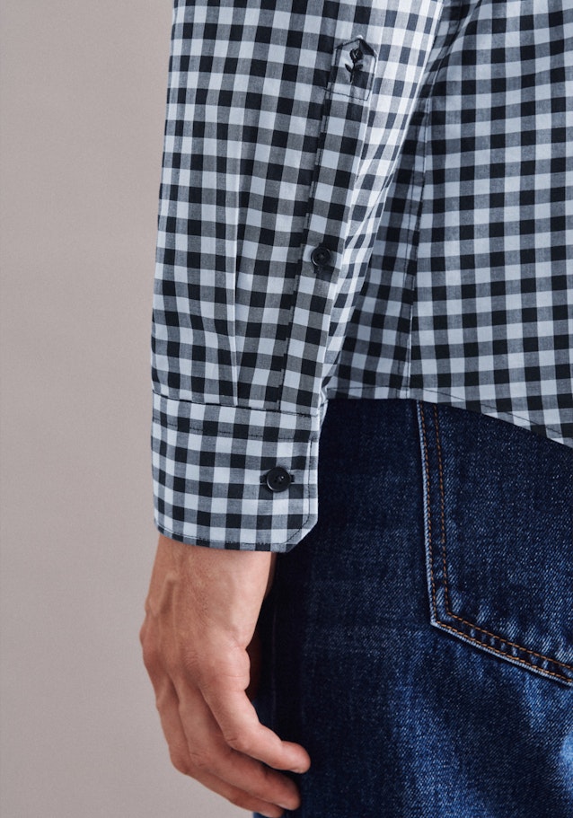 Slim Business Shirt Check in Light Blue | Seidensticker Onlineshop