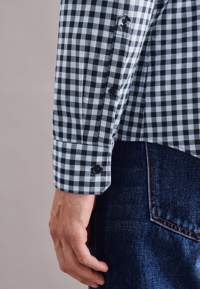 Slim Business Hemd Karo in Hellblau |  Seidensticker Onlineshop