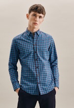 Slim Chemise Business carreaux in Turquoise |  Seidensticker Onlineshop