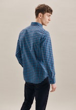 Slim Chemise Business carreaux in Turquoise |  Seidensticker Onlineshop