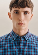 Slim Chemise Business carreaux in Turquoise |  Seidensticker Onlineshop