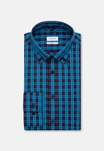 Slim Chemise Business carreaux in Turquoise |  Seidensticker Onlineshop